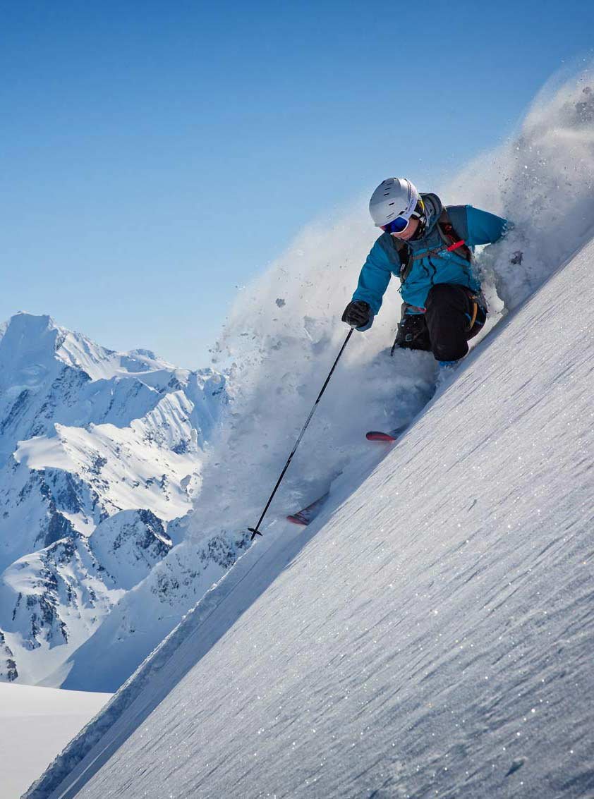 The vast, glaciated terrain of the Chugach Mountains, Alaska