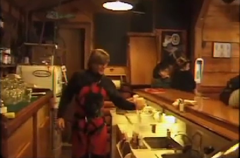 The bar of the original Tsaina Lodge, Thompson Pass, Alaska