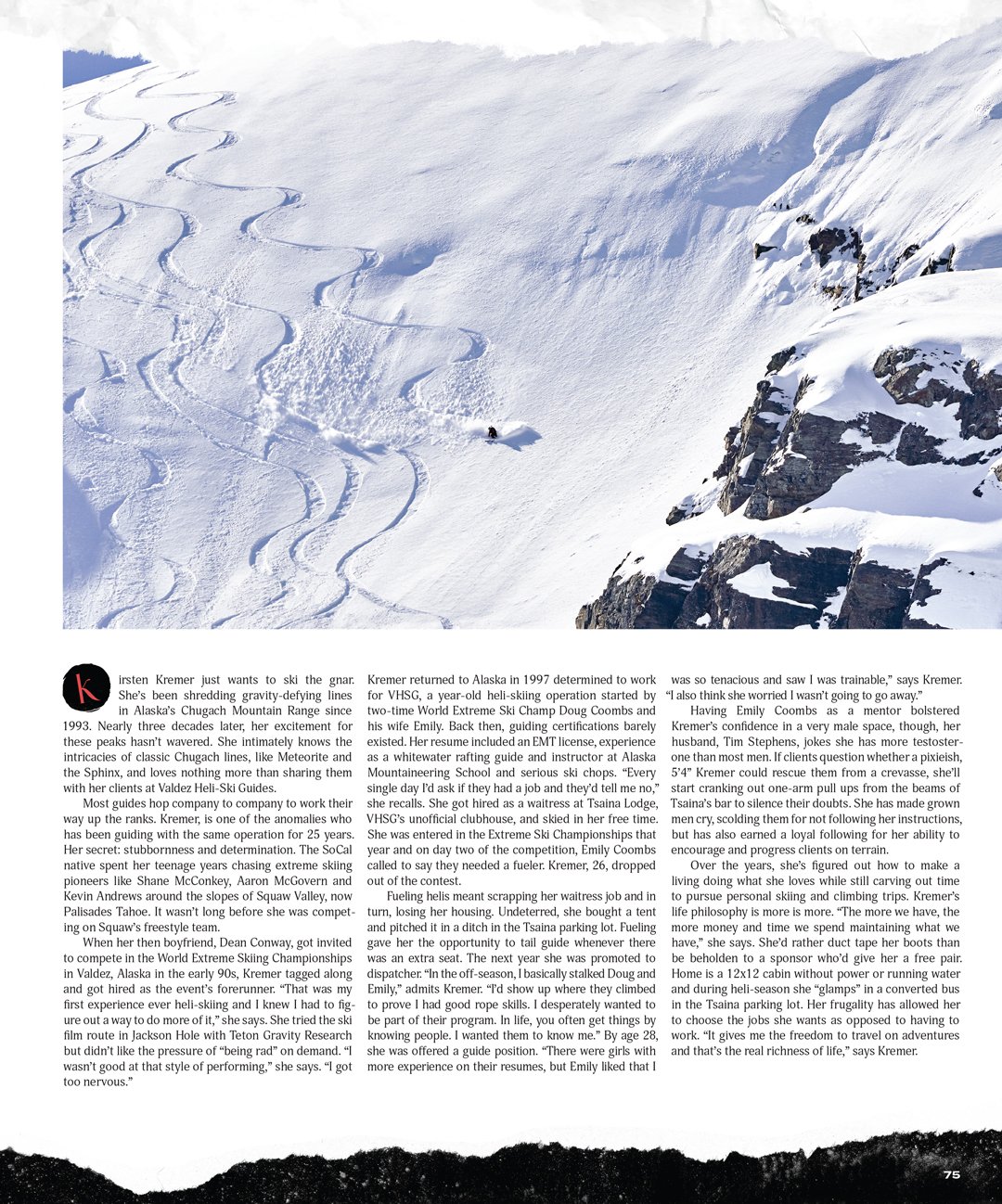 Kirsten Kremer skiing the Chugach - Freeskier Magazine